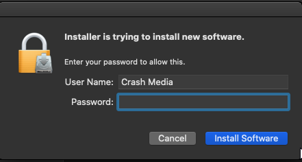 Mac password prompt