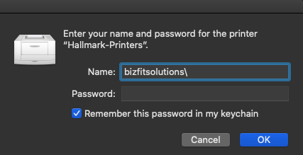 Remember this password in my keychain